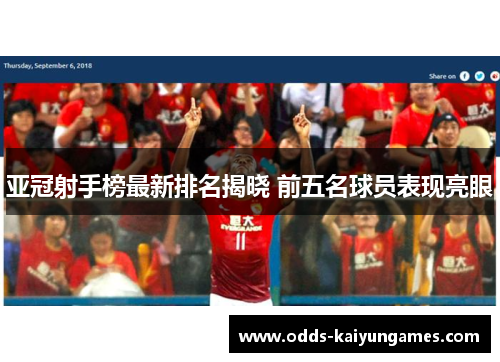 亚冠射手榜最新排名揭晓 前五名球员表现亮眼